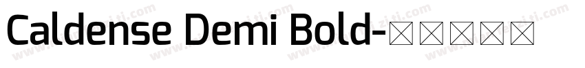 Caldense Demi Bold字体转换